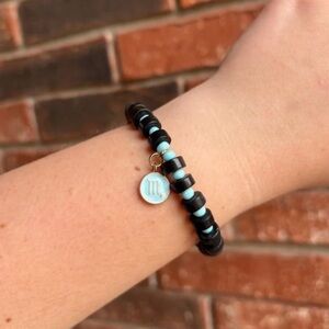 Scorpio Black Jasper Handmade Beaded Bracelet